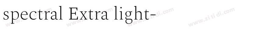 spectral Extra light字体转换